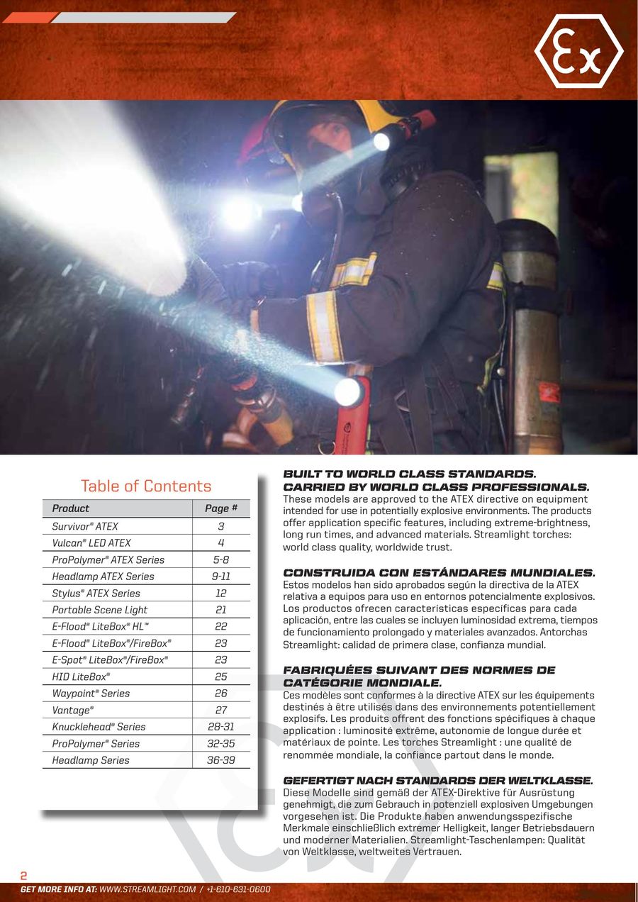2016 Atex Industrial Fire Catalog By Streamlight