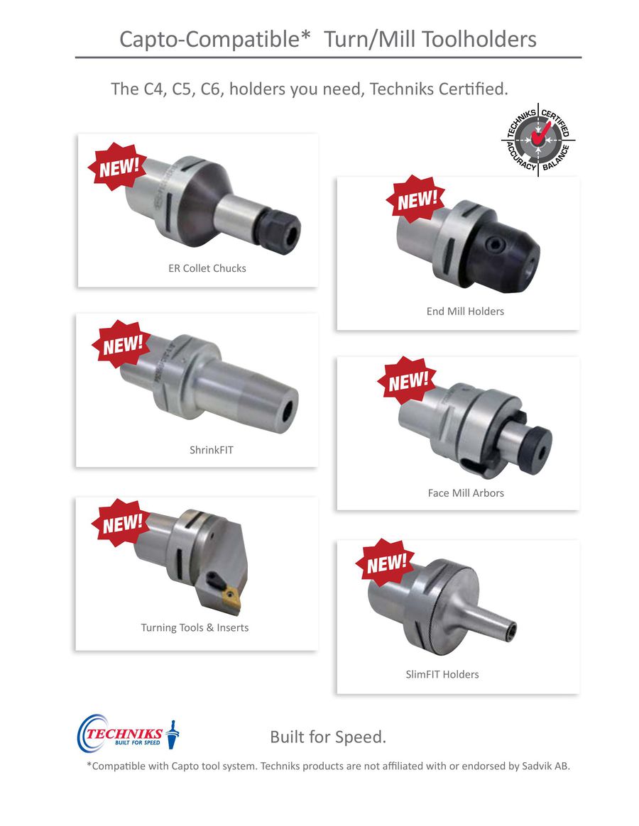 Techniks MVLNL-EX16 C6 Capto-Compatible External Turning Toolholder Techniks MVLNL-EX16 C6 Capto-Compatible External Turning Toolholder