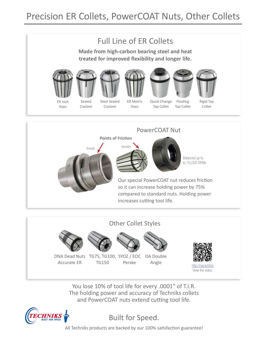 TECHNIKS 9//64/" HIGH PRECISION DA180 COLLET CNC CHUCK DOUBLE ANGLE HOLDER