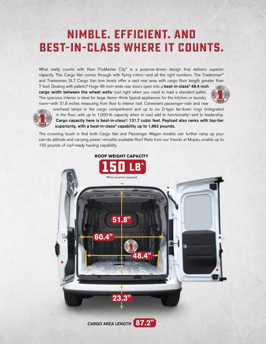 ram promaster city cargo width