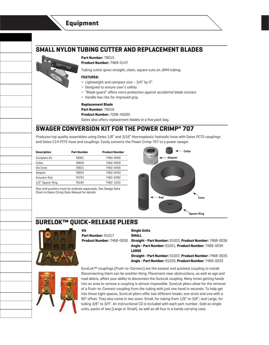 Gates Crimp Data Chart