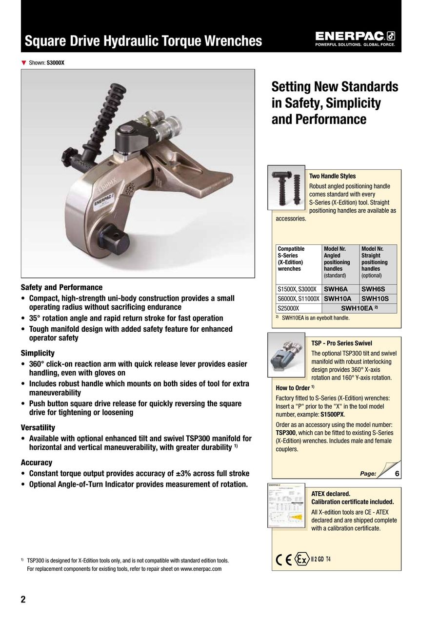 Enerpac S3000x Torque Chart