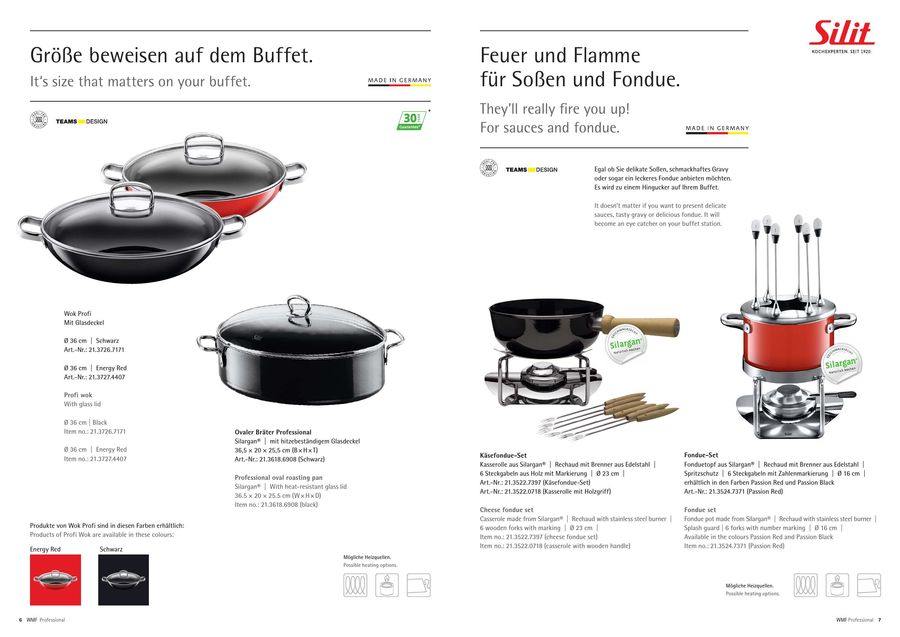 Silit Fondue-Set Energy Red