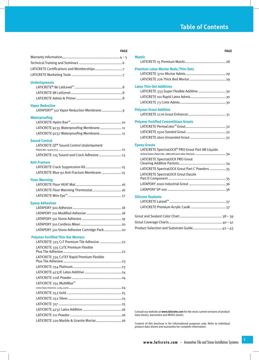 International Product Selection Catalog 2016 By Laticrete