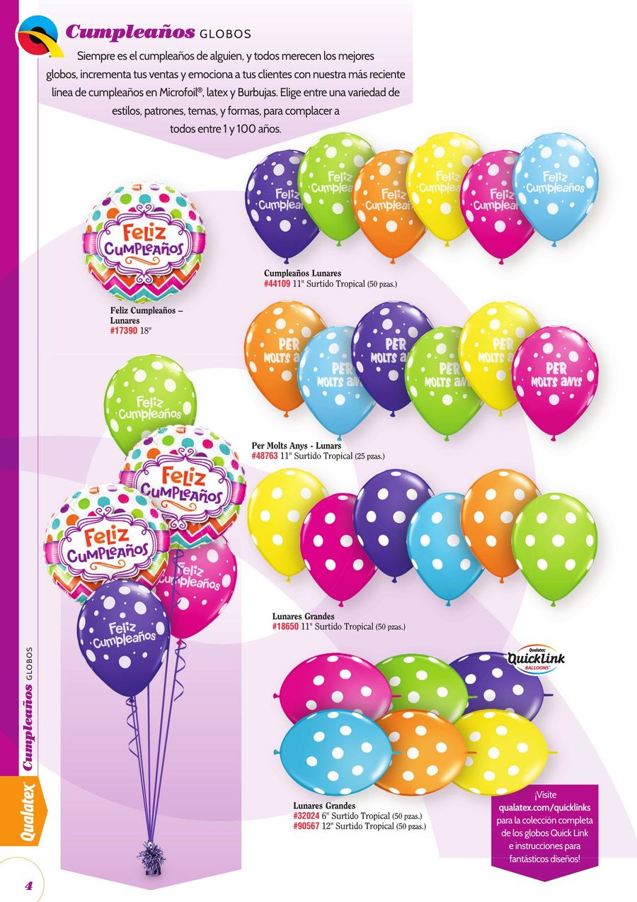 Tropical Surtido Qualatex globos de látex de 5/" X 100