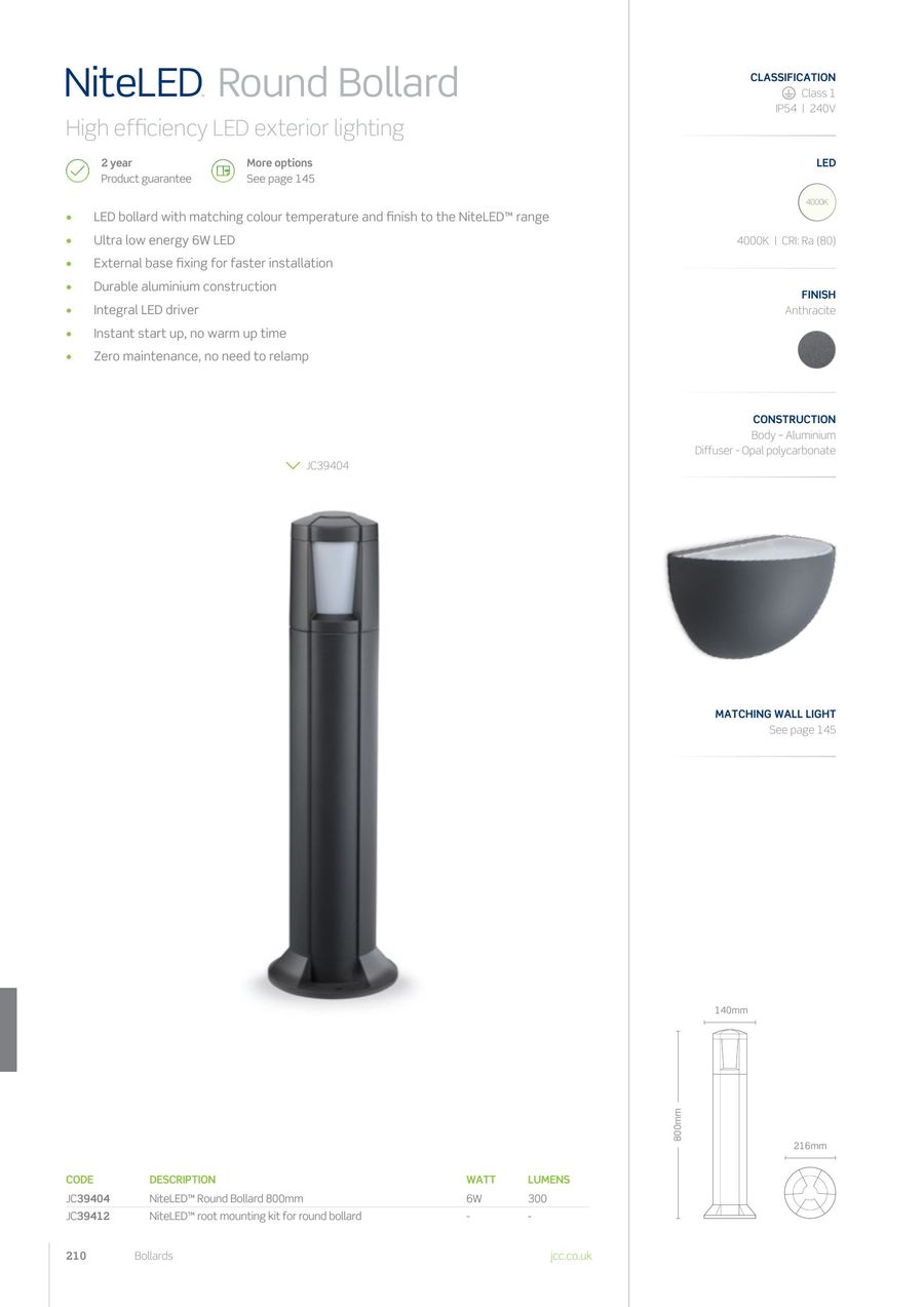 bollards 2016 by jcc lighting