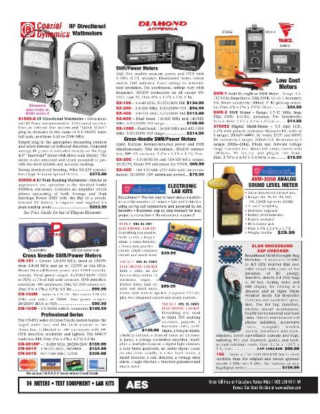Page 30 of AES Ham Radio Catalog by AES Amateur Electronic Supply Page 30 of AES Ham Radio Catalog by AES Amateur Electronic Supply