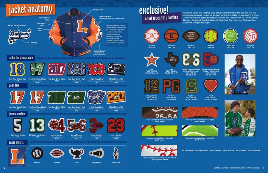 page 5 of letter jacket flyer patches balfour letter jacket patches