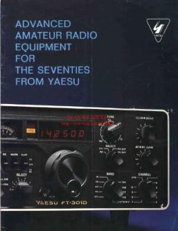 Catalogue: YAESU Electronic Corp. Advanced Amateur Radio Equipment from ... Catalogue: YAESU Electronic Corp. Advanced Amateur Radio Equipment from ...