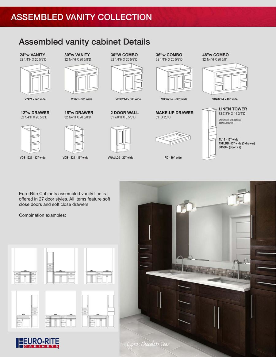 advantageplus bathroom brochure 2017 by euro rite cabinets