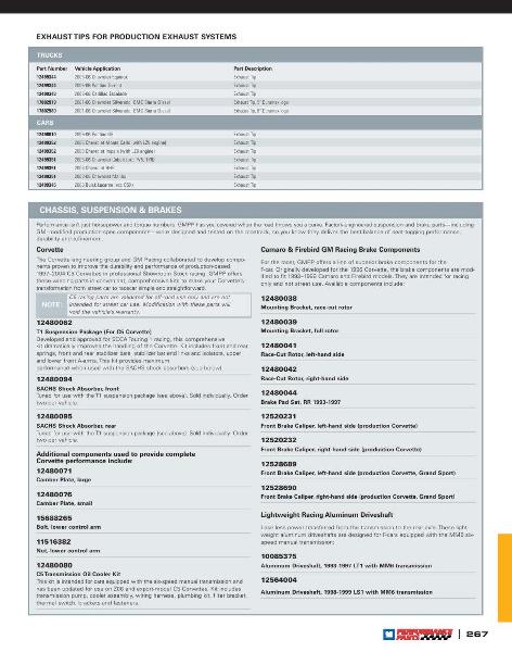 Page 269 of GM Parts Direct of the catalog GM Performance Parts 2006