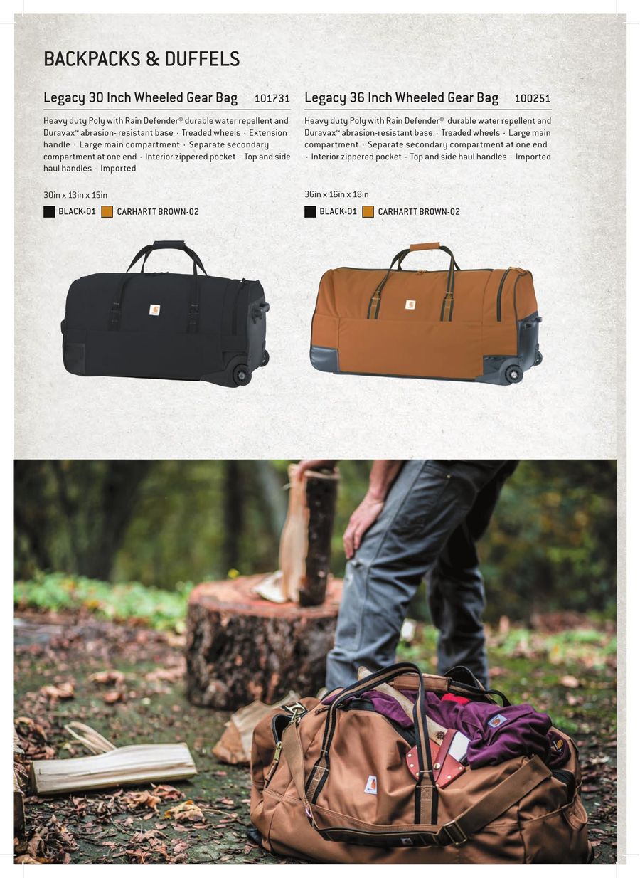 carhartt wheeled luggage