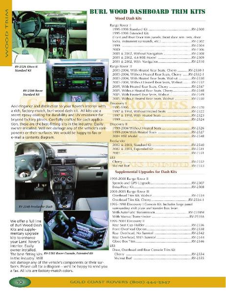 Page 14 of Land Rover Vehicle Parts and Accessories