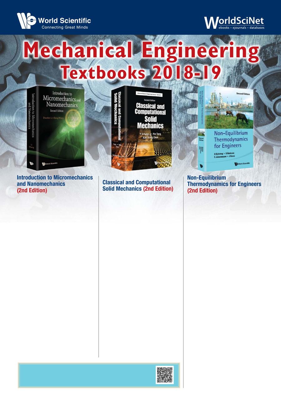 mechanical engineering textbooks 2018 19 by world scientific mechanical engineering textbooks