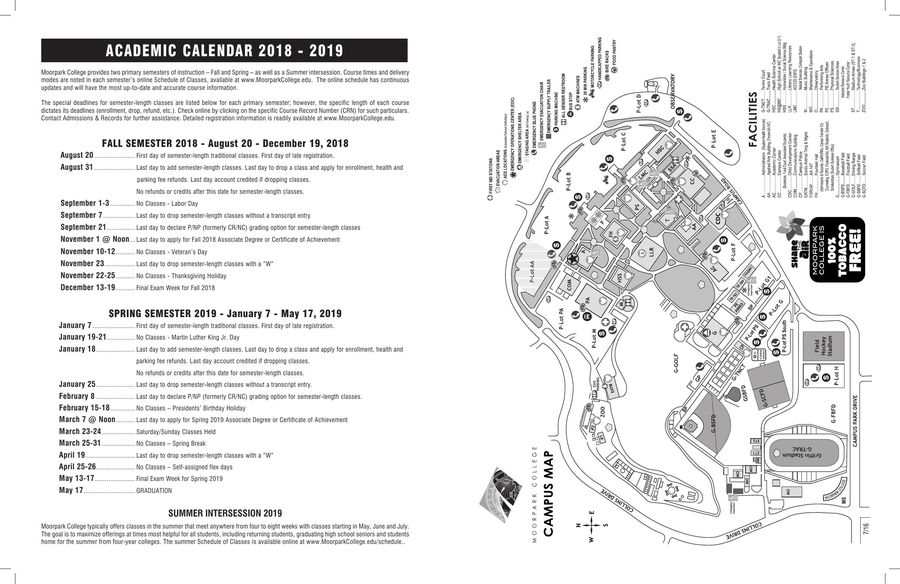 Moorpark College Calendar Spring 2022 2018 - 2019 College Catalog By ​Moorpark College