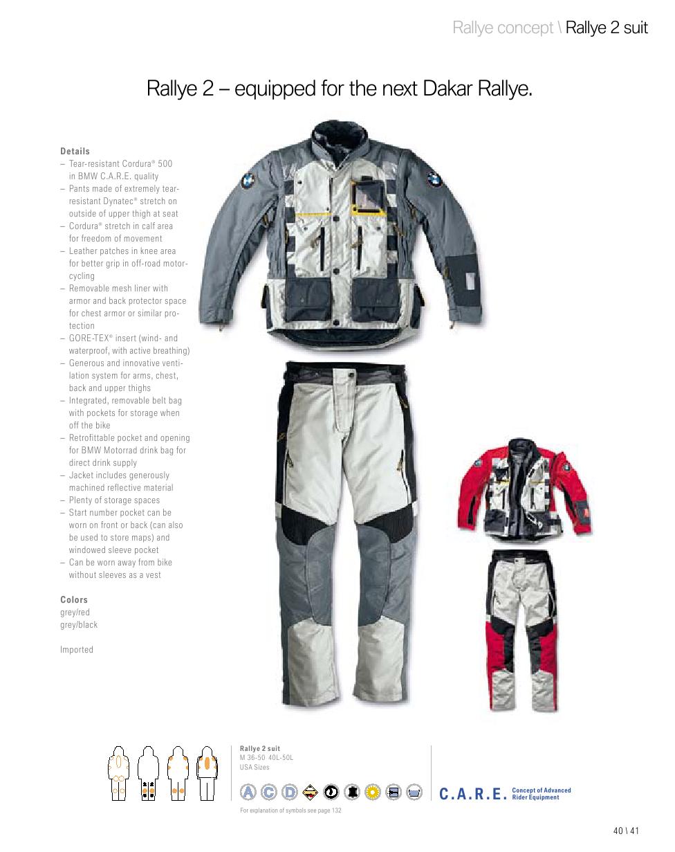 Bmw rallye 2 pro jacket size chart #2