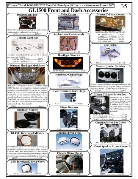 Honda goldwing gl1500 parts catalog