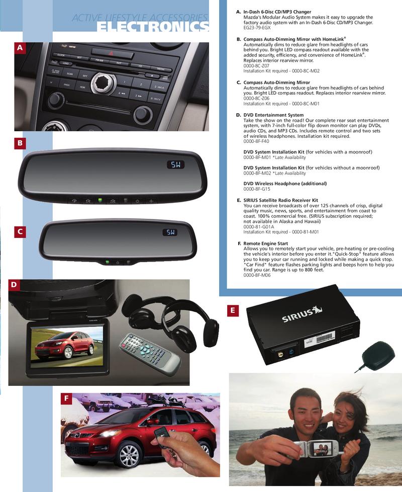 mazda cx 7 accessories