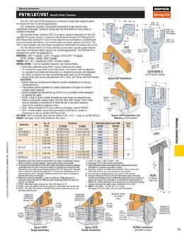 simpson strong tie fgtr catalogs lgt tiedowns retrofit girder vgt